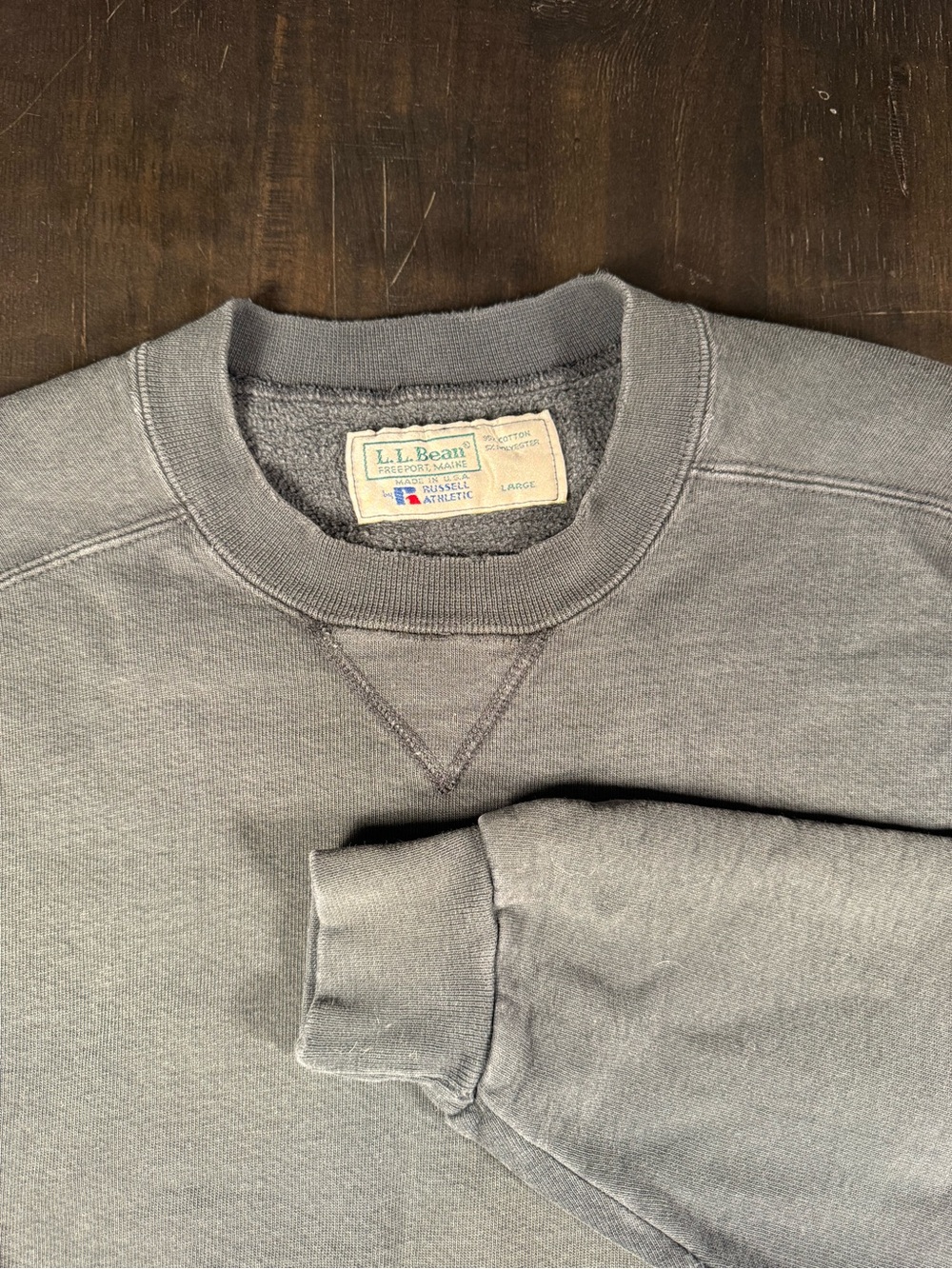 VTG L.L. Bean by Russel Athletic Men's Crewneck Sweatshirt in Heather Gray